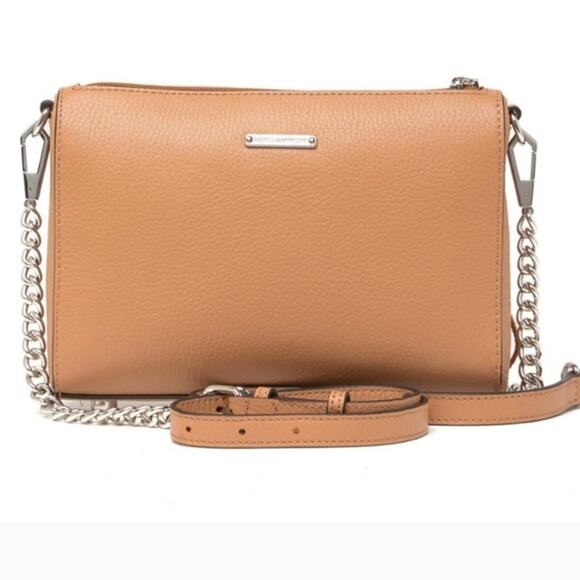 NWT Rebecca Minkoff Mini 5 Zip $195 Crossbody Bag in Almond Bloomingdale's - Picture 8 of 10